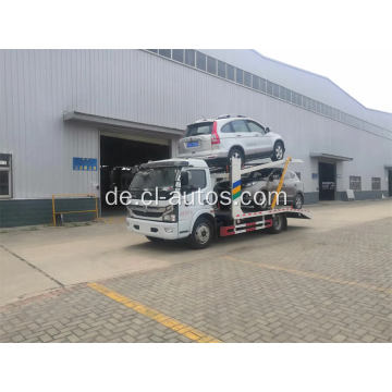 Dongfeng 4x2 Rad Lift Flachbett Auto Transporter ein Schlepptau einer drei Autoträgerstraße Rollback -Schleppwagen Flachbett Wrecker